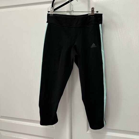 Adidas 3/4 length running leggings with pocket - Picture 1 of 6